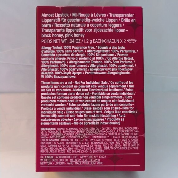 Clinique Cult Classic 'Black Honey&Pink Honey' Lip Duo- NWT- Set 2 - Picture 5 of 5